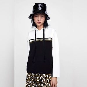 Zara Black and White Hoodie